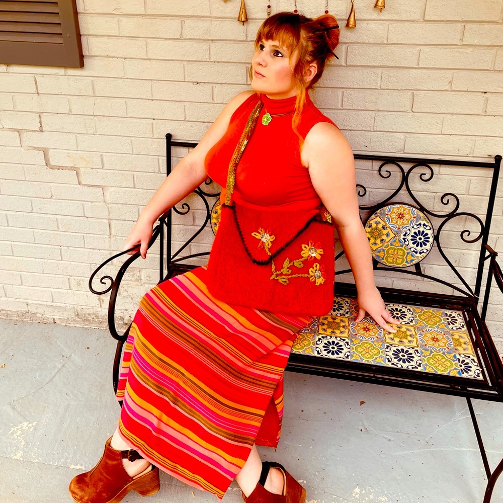 Vintage Sunset Y2K Skirt Set